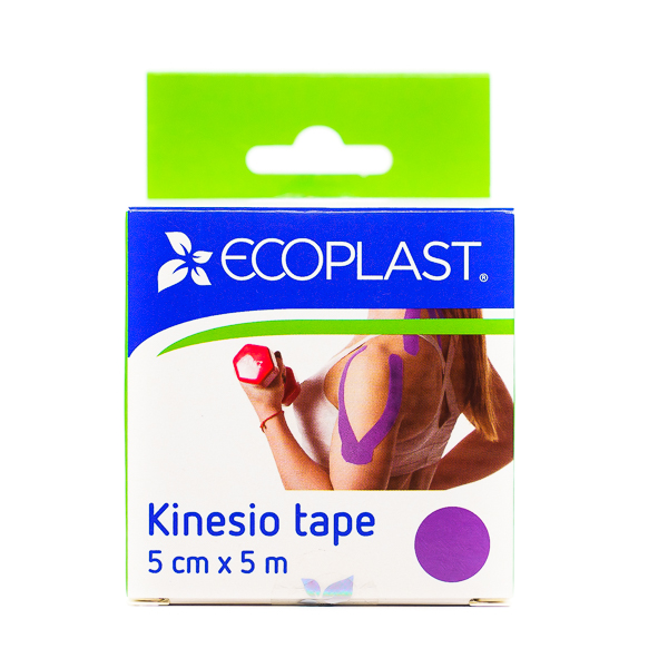 Изображение товара Ecoplast кинезио тейп 5 смх5 м фиолетовый для поддержки мышц суставов