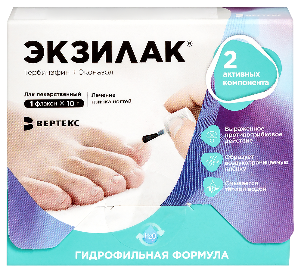 Изображение товара Лечебный лак для ногтей Экзилак 4%+3% 10 г с пилочкой N30