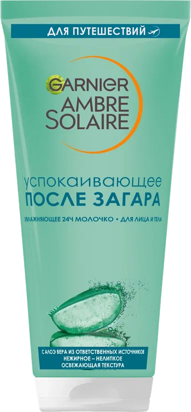 Изображение товара Garnier Ambre Solaire молочко для лица и тела успокаивающее после загара 100 мл