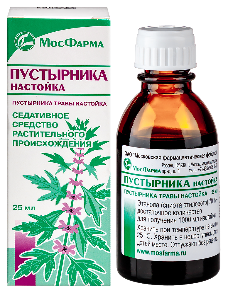 Изображение товара Пустырника настойка флакон-капельница 25 мл натуральное средство для нервной системы