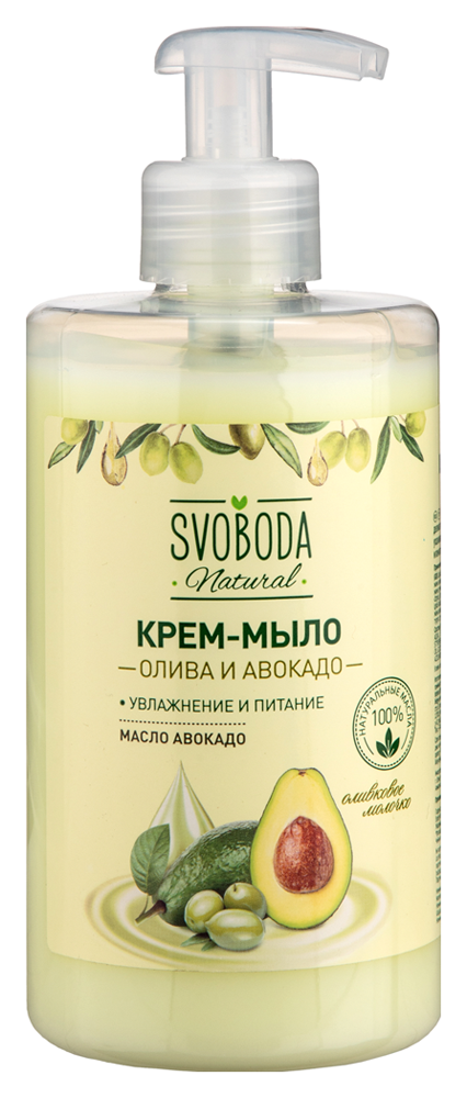 Изображение товара Svoboda natural крем-мыло жидкое олива и авокадо 430 мл