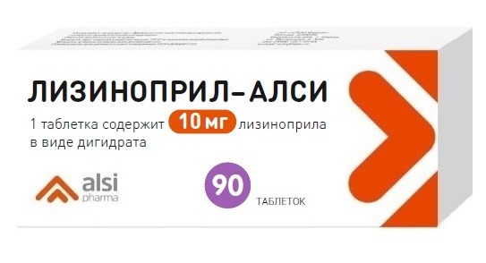 Изображение товара Лизиноприл-алси 10 мг 90 таблеток для лечения гипертензии и сердечно-сосудистых заболеваний Изображение товара Лизиноприл-алси 10 мг 90 таблеток для лечения гипертензии и сердечно-сосудистых заболеваний
