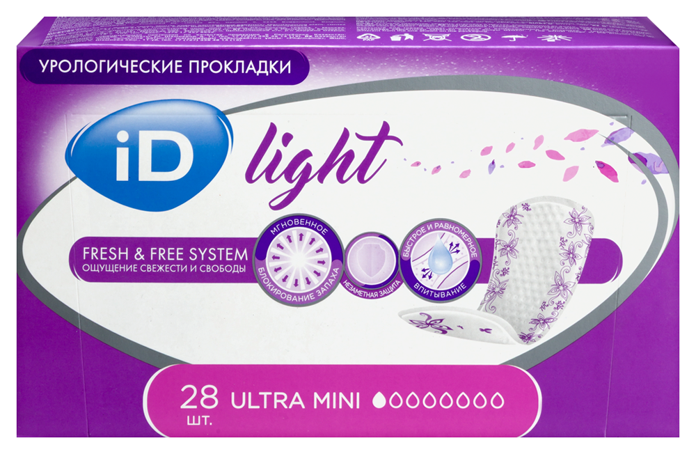 ID light урологические прокладки размер ultra mini 28 шт. инструкция по применению