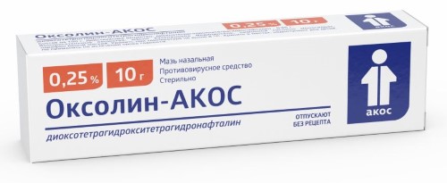 ОКСОЛИН-АКОС 0,25% 10,0 МАЗЬ НАЗАЛ инструкция по применению