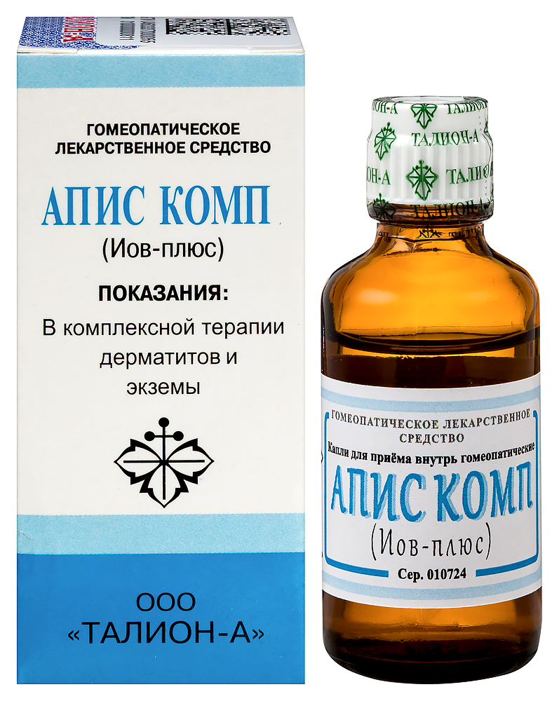 Изображение товара Гомеопатические капли Апис комп Иов-плюс 25 мл для дерматитов и экземы