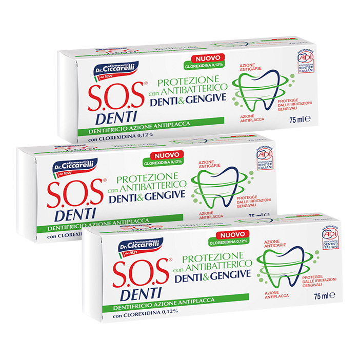 Изображение товара НАБОР 3=2 SOS DENTI ЗУБНАЯ ПАСТА АНТИБАКТЕРИАЛЬНАЯ ДЛЯ ЗАЩИТЫ ЗУБОВ И ДЕСЕН 75МЛ Изображение товара НАБОР 3=2 SOS DENTI ЗУБНАЯ ПАСТА АНТИБАКТЕРИАЛЬНАЯ ДЛЯ ЗАЩИТЫ ЗУБОВ И ДЕСЕН 75МЛ