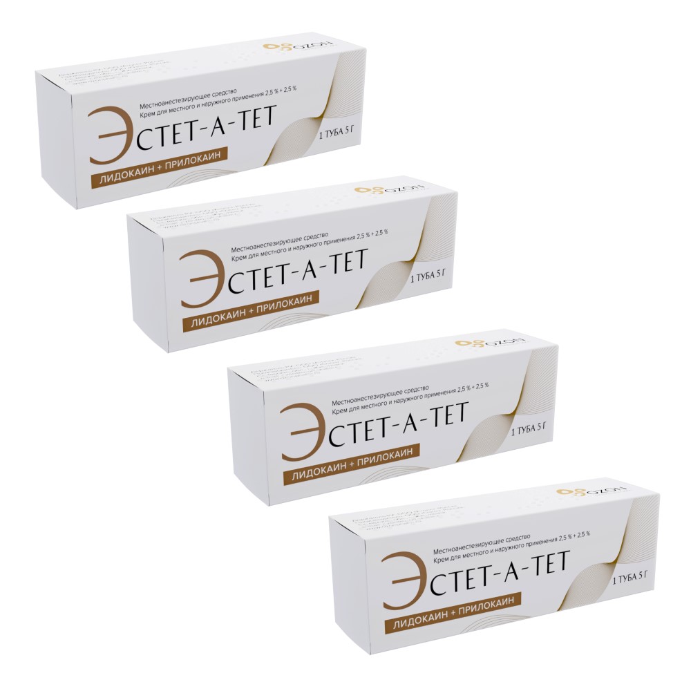 Изображение товара Набор со скидкой за 4 упаковки Эстет-а-тет 2,5%+2,5% крем для местного и наружного применения 5 гр