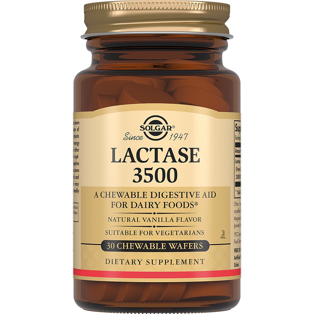 Изображение товара Солгар лактаза 3500 таблетки 30 шт. для поддержки пищеварения при непереносимости лактозы