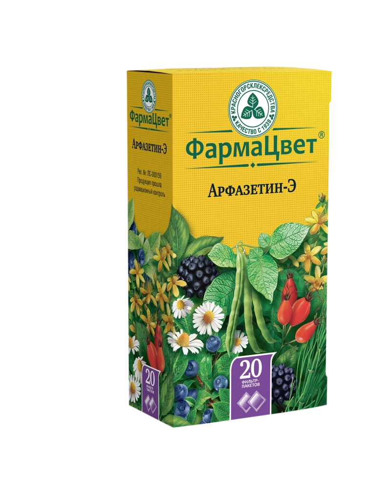 Сбор Арфазетин-Э цена в Саратове от 59 руб., купить Сбор Арфазетин-Э в  Саратове в интернет‐аптеке, заказать