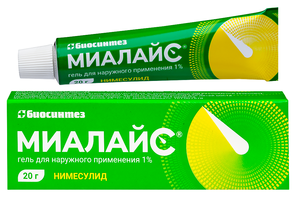 Изображение товара Миалайс 1% гель для наружного применения 20 гр
