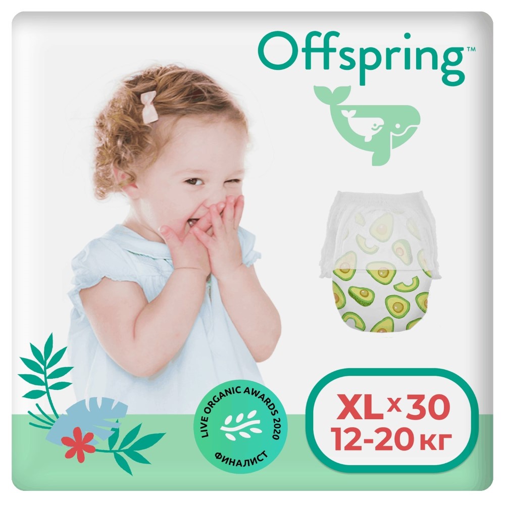 Изображение товара Подгузники-трусики Offspring XL для детей 12-20 кг, 30 шт