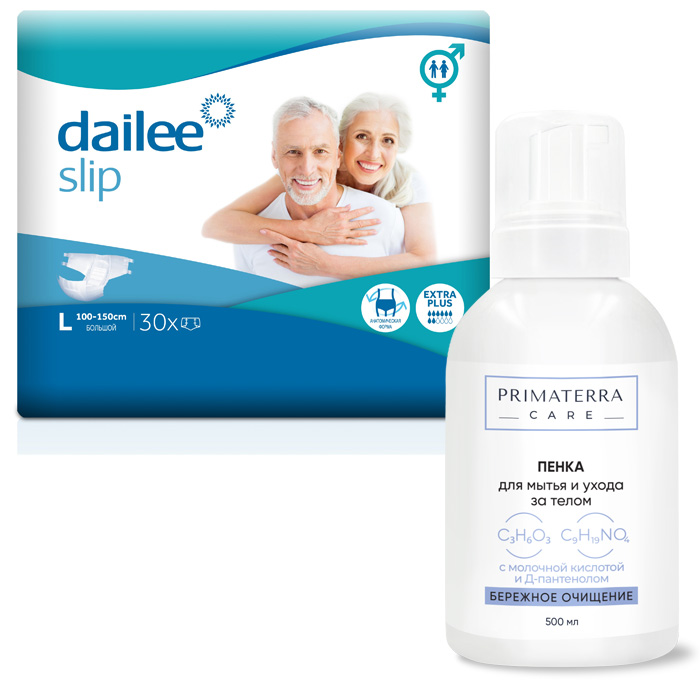 Изображение товара Набор Dailee Extra Plus L30 + Пенка Primaterra Care 500 мл