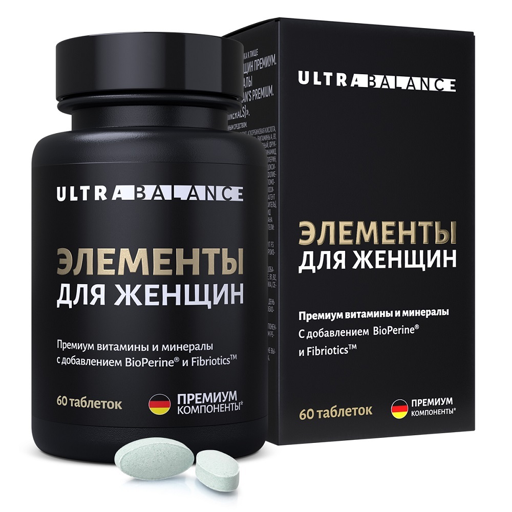 Изображение товара Ultrabalance элементы для женщин премиум витамины и минералы 60 шт.