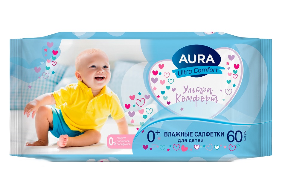 Aura влажные салфетки для детей 60 шт инструкция по применению