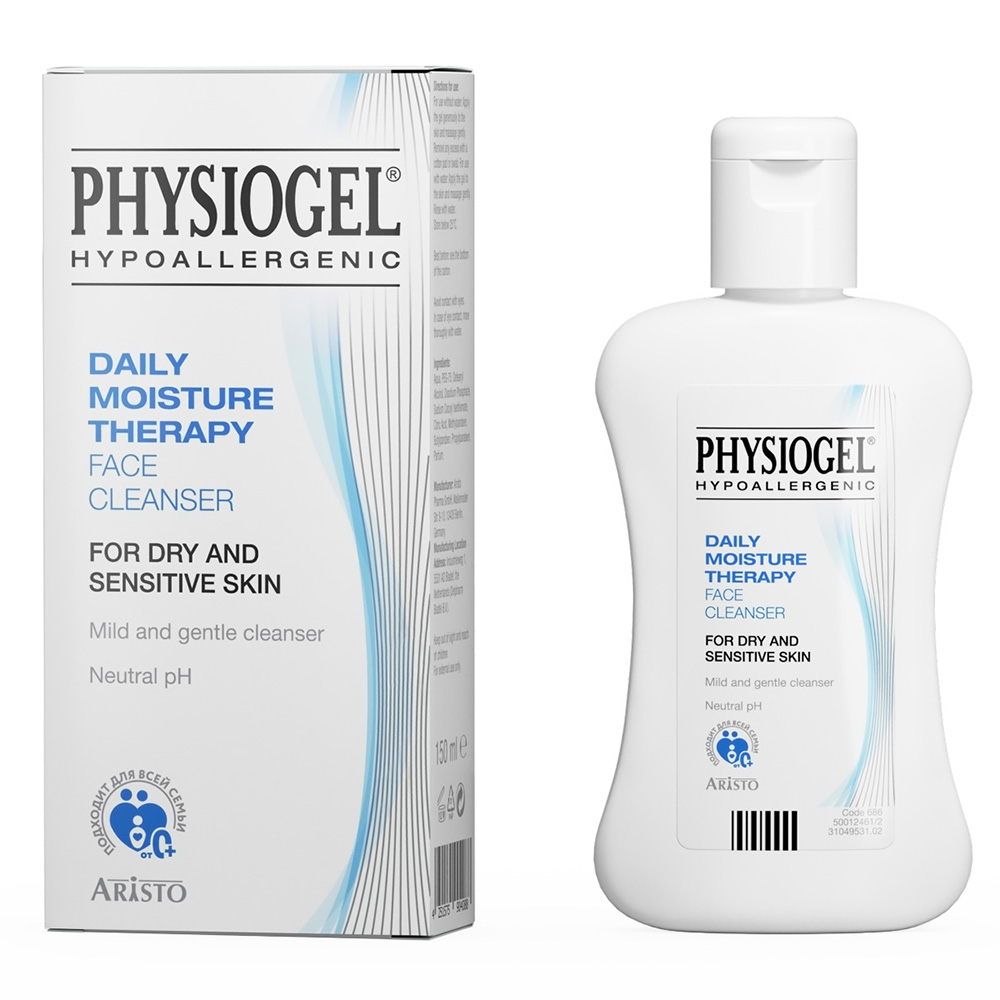 Physiogel daily moisture therapy средство для сухой и чувствительной кожи  лица очищающее 150 мл - цена 811 руб., купить в интернет аптеке в Москве  Physiogel daily moisture therapy средство для сухой и