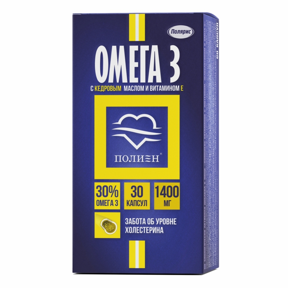Изображение товара Омега-3 30% с кедровым маслом и витамином е 1,4 30 шт. капсулы