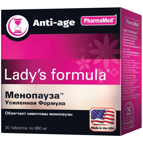LADY`S FORMULA МЕНОПАУЗА УСИЛ ФОРМУЛА N30 ТАБЛ инструкция по применению