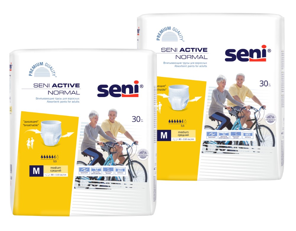 Изображение товара Набор Seni active трусы д/взр normal medium n30  из 2 уп со скидкой