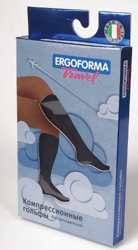 Изображение товара Гольфы компрессионные travel унисекс ERGOFORMA 1 класс /арт. 341/размер 3/чёрный/
