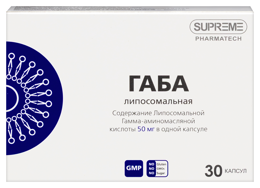 Изображение товара Липосомальная габа в капсулах 30 шт. массой 548 мг - биологическая добавка для нервной системы