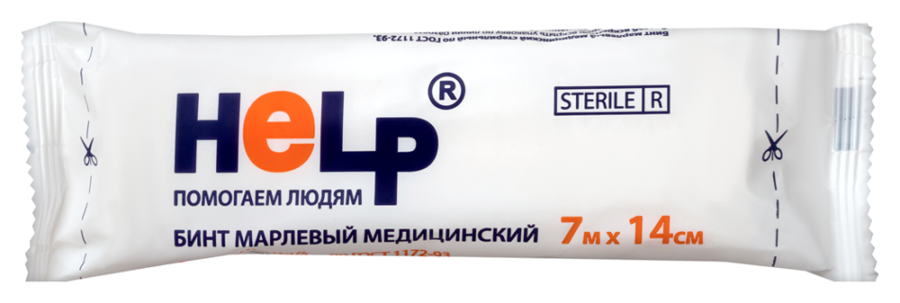 Бинт марлевый медицинский стерильный help 7 мх14 см в индивидуальной упаковке инструкция по применению