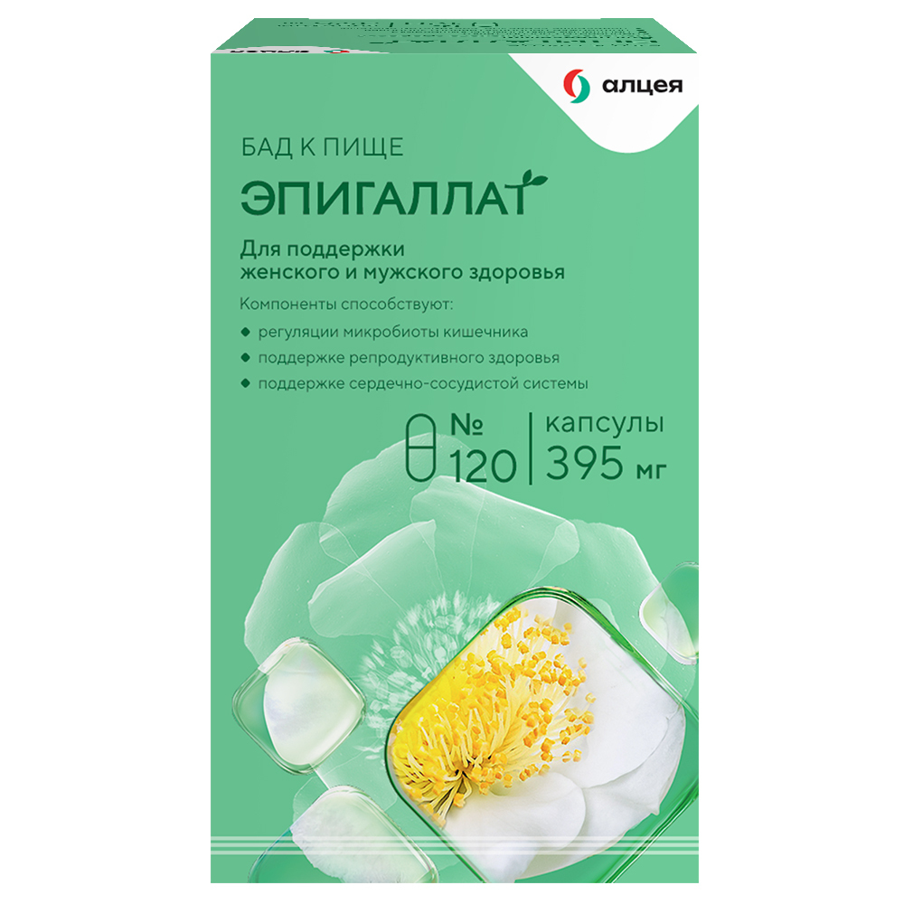 Изображение товара Эпигаллат 120 капсул по 395 мг укрепление иммунитета натуральный комплекс