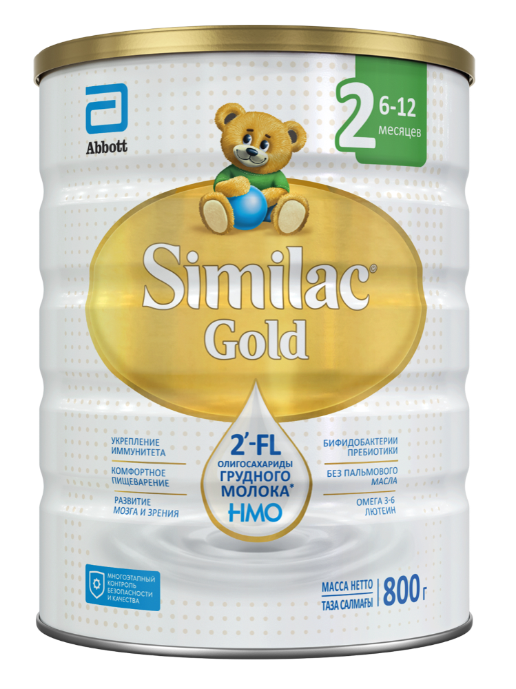 Изображение товара Similac gold 2 с олигосахаридами 2-fl смесь сухая молочная для детей 800 гр