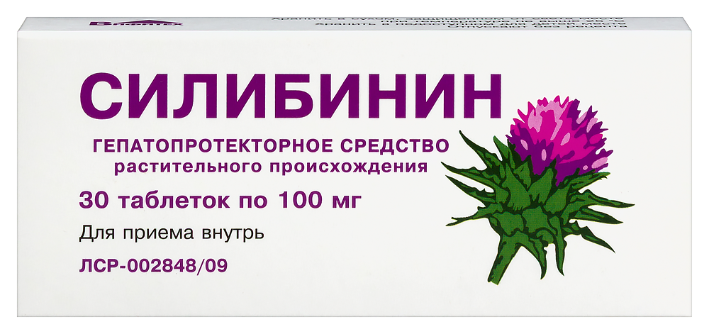 Изображение товара Силибинин 100 мг 30 шт таблетки для поддержки печени