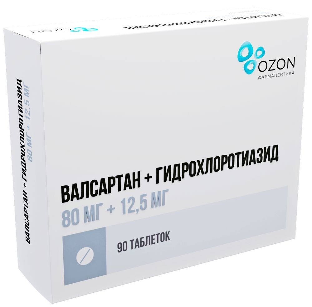 Валсартан+гидрохлоротиазид 80 мг+12,5 мг 90 шт. таблетки, покрытые  пленочной оболочкой - цена 0 руб., купить в интернет аптеке в Чусовом  Валсартан+гидрохлоротиазид 80 мг+12,5 мг 90 шт. таблетки, покрытые  пленочной оболочкой, инструкция по применению