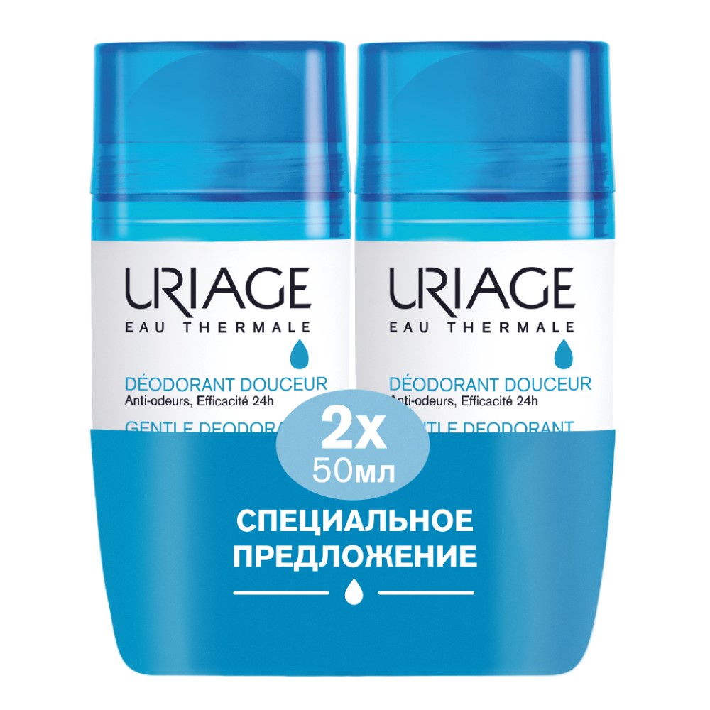 Изображение товара Uriage дезодорант роликовый 50 мл 2 шт. для чувствительной кожи