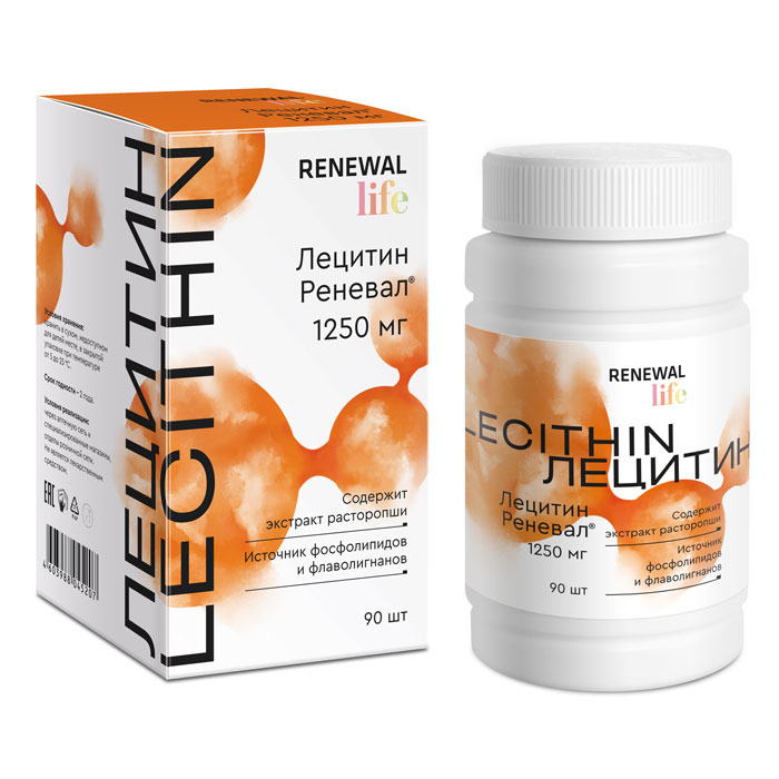 Изображение товара Лецитин реневал 90 капсул по 1250 мг биологическая добавка