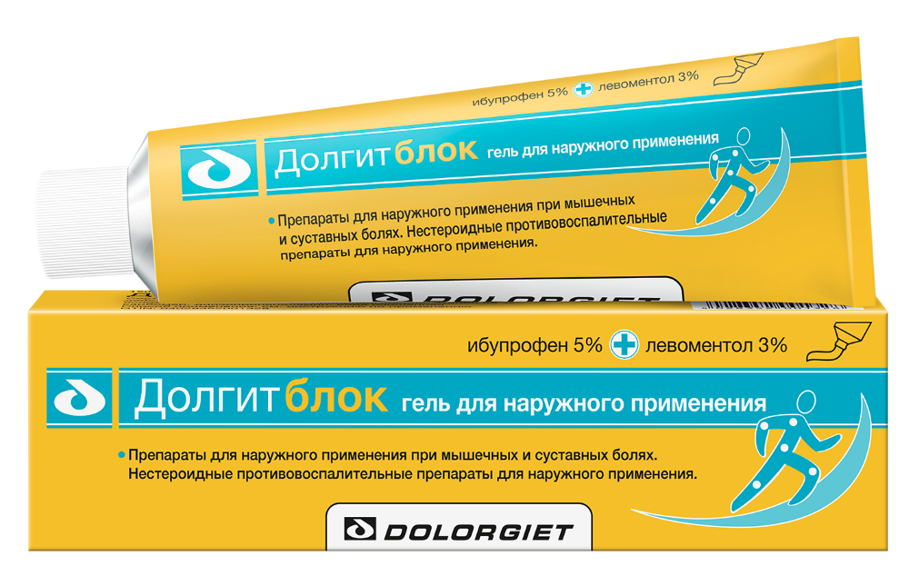Изображение товара Долгитблок 5%+3% гель для наружного применения 150 гр