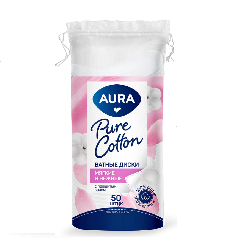 Изображение товара Aura ватные диски 50 шт.