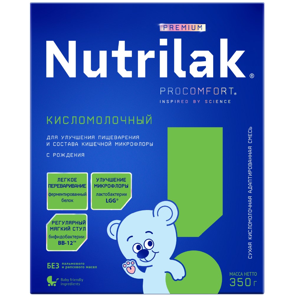 Nutrilak premium кисломолочный смесь сухая детская адаптированная с 0-12  мес 350г