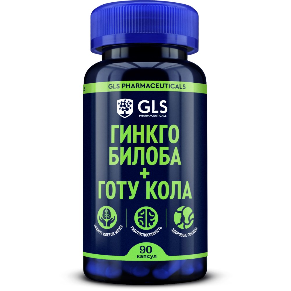 Изображение товара Gls Гинкго Билоба + Готу Кола 90 капсул по 380 мг - биодобавка