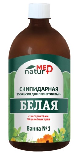 Изображение товара Белая скипидарная эмульсия для ванн с 38 трав 1000 мл