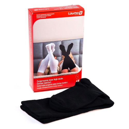 Изображение товара Гольфы медицинские компрессионные Lauma 1 класс размер 42-44 черные