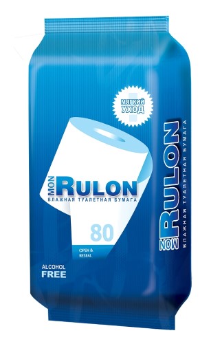 Изображение товара Mon rulon бумага туалетная влажная 80 шт.