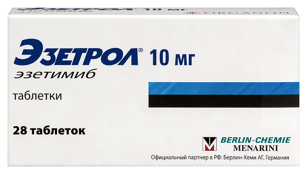 Эзетрол 10 мг 28 шт. таблетки инструкция по применению