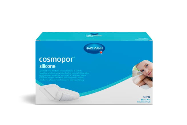 Изображение товара Пластырь впитывающая с силиконовым контактным слоем Cosmopor Silicone 20х10 см 5 шт