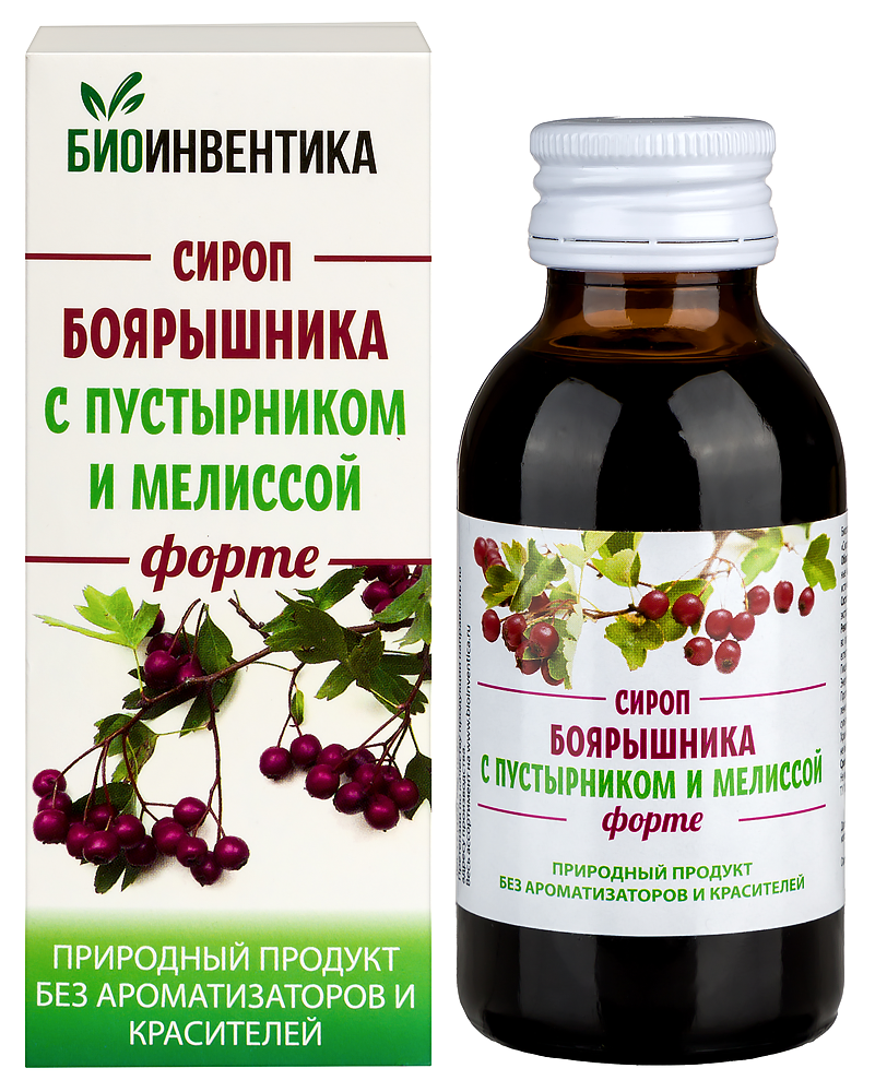 Изображение товара Сироп боярышника с пустырником и мелиссой форте 100 мл