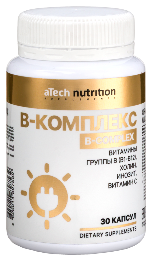 Изображение товара Atech nutrition в-комплекс 30 шт. капсулы массой 620 мг Изображение товара Atech nutrition в-комплекс 30 шт. капсулы массой 620 мг