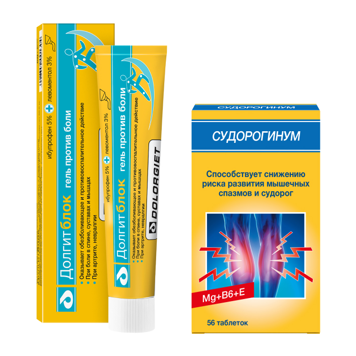 Изображение товара Набор ДОЛГИТБЛОК 5%+3% 50,0 ГЕЛЬ Д/НАРУЖ ПРИМ + СУДОРОГИНУМ N56 ТАБЛ ПО 550МГ закажи со скидкой