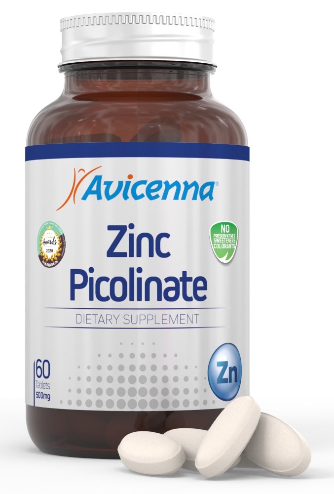 Изображение товара Авиценна пиколинат цинка 60 таблеток по 500 мг для поддержки иммунитета