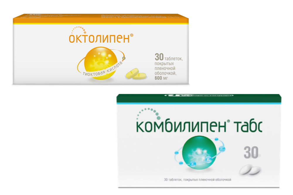 Изображение товара Набор для терапии осложнений сахарного диабета: Комбилипен табс №30 + Октолипен №30 - со скидкой 10%