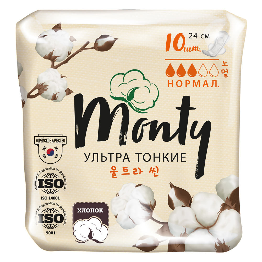 Изображение товара Прокладки Monty Ultra Thin Normal Plus 10 шт. для умеренных выделений Изображение товара Прокладки Monty Ultra Thin Normal Plus 10 шт. для умеренных выделений