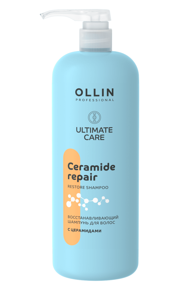Изображение товара Ollin Ultimate Care шампунь с церамидами для сухих повреждённых волос 1000 мл