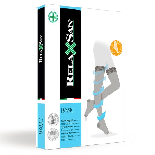 Изображение товара Чулки компрессионные Relaxsan basic 280den 2 класс светло-телесные размер 2