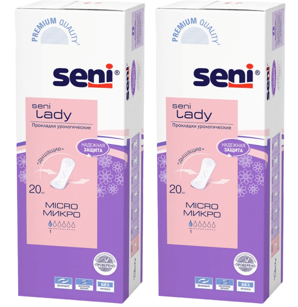 Изображение товара Набор Seni lady прокладки уролог д/женщин micro №20  из 2 уп со скидкой