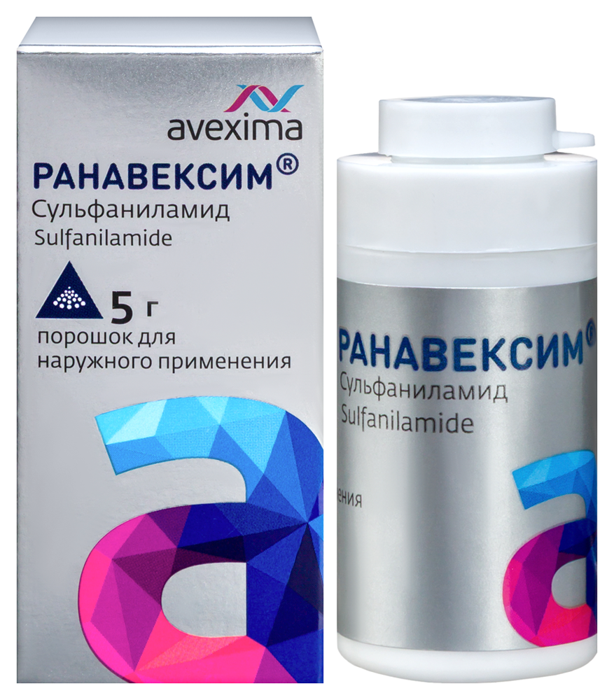 Изображение товара Ранавексим 5 гр порошок для наружного применения для лечения ран и ожогов Изображение товара Ранавексим 5 гр порошок для наружного применения для лечения ран и ожогов